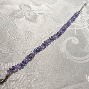 Swarovski Crystal Purple Flower Bracelet
